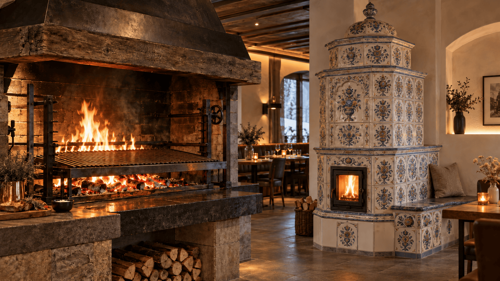 caminetto e stufa ristorante (2)